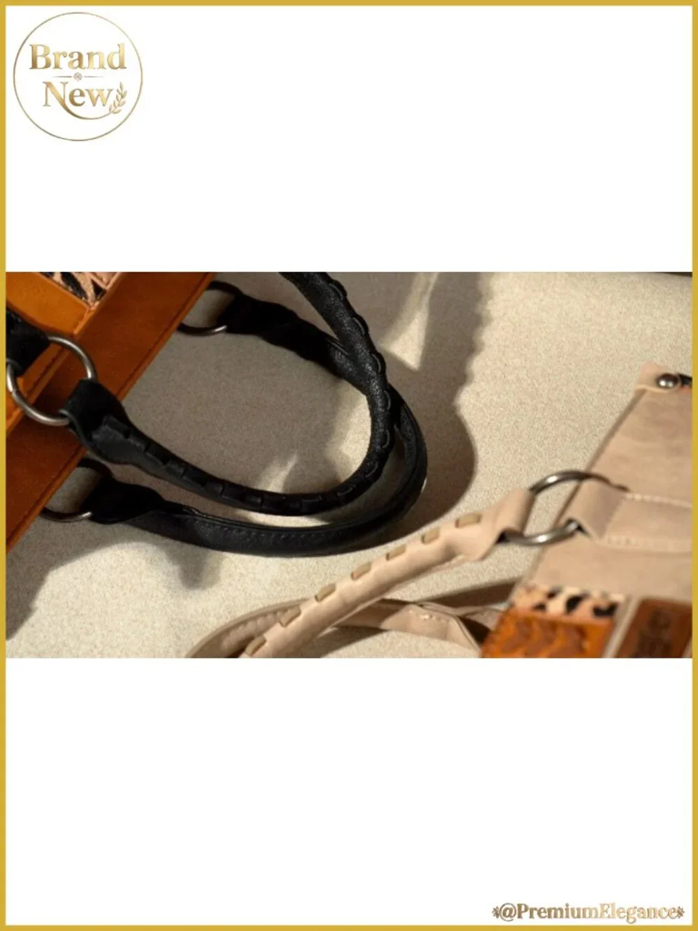 Vegan Leather Tote Bag Western Top Handle Satchel with Woven Strap and CC Pocket